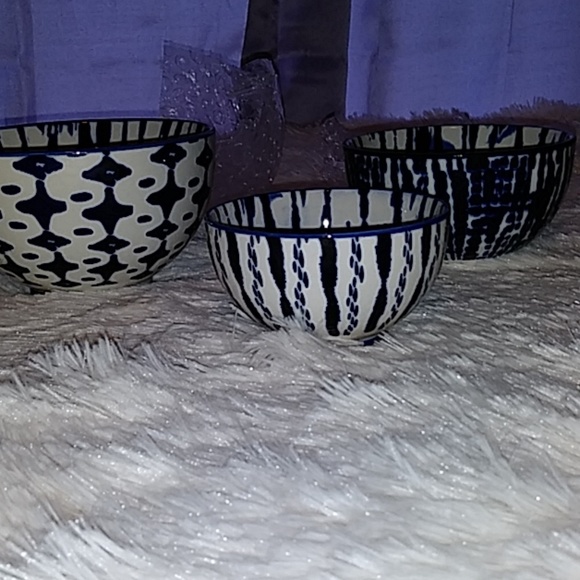 Indigo tie-die bowls - Picture 4 of 8